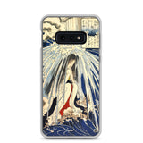 'Hatsuhana Meditating Under The Waterfall', by Kuniyoshi ca. 1842 - Samsung Phone Case