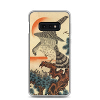 'Hawk And Nestlings In A Pine Tree' (Combined Diptych) by Kuniyoshi, ca. 1840s - Samsung Phone Case