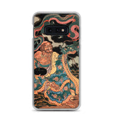 'The Sage Nagasaina Sonja Summoning A Dragon From A Bowl' by Kuniyoshi, 1836 - Samsung Phone Case