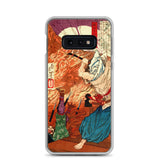 'Oda Nobunaga in Flames at Honno-ji Temple' by Yoshitoshi, 1876 - Samsung Phone Case