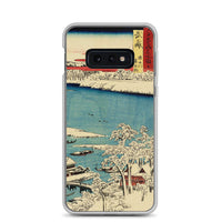 'Musashi: The Sumida River, Morning After Snow' by Hiroshige, 1853 - Samsung Phone Case