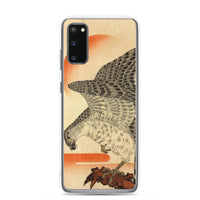 'Hawk And Nestlings In A Pine Tree' (Top Half) by Kuniyoshi, ca. 1840s - Samsung Phone Case