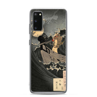 'Benkei Calming The Waves At Daimotsu Bay' by Yoshitoshi, ca. 1885 - Samsung Phone Case