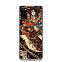 'Tenjiku Tokubei Riding His Fire Toad' by Kuniyoshi, ca. 1828 - Samsung Phone Case