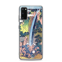 'Roben Waterfall at Mount Oyama in Sagami Province' by Hokusai, ca. 1832 - Samsung Phone Case