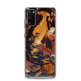 'Saito Oniwakamaru Wrestling A Giant Carp' by Kuniyoshi, ca. 1838 - Samsung Phone Case