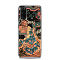 'The Sage Nagasaina Sonja Summoning A Dragon From A Bowl' by Kuniyoshi, 1836 - Samsung Phone Case