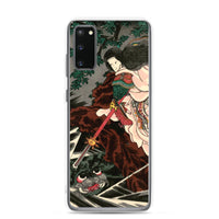 'Princess Kamigashi Attacking An Earth Spider' by Kuniyoshi, 1855 - Samsung Phone Case