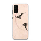 'Bats Against A Crescent Moon' by Hokusai, ca. 1830s - Samsung Phone Case