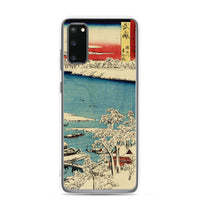 'Musashi: The Sumida River, Morning After Snow' by Hiroshige, 1853 - Samsung Phone Case