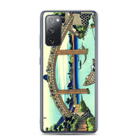 'Under Mannen Bridge at Fukagawa' by Hokusai, ca. 1830 - Samsung Phone Case