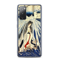 'Hatsuhana Meditating Under The Waterfall', by Kuniyoshi ca. 1842 - Samsung Phone Case