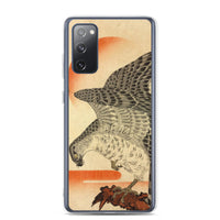 'Hawk And Nestlings In A Pine Tree' (Top Half) by Kuniyoshi, ca. 1840s - Samsung Phone Case