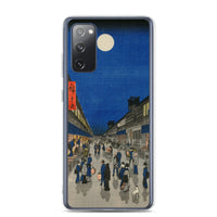 'Night View of Saruwaka Town' by Hiroshige, 1856 - Samsung Phone Case