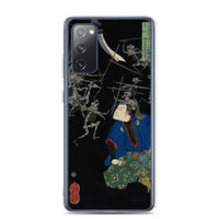 'Taro Mitsukuni Watching Skeletons Battle' by Yoshitoshi, 1865 - Samsung Phone Case