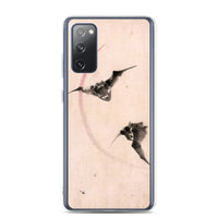 'Bats Against A Crescent Moon' by Hokusai, ca. 1830s - Samsung Phone Case