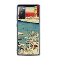 'Musashi: The Sumida River, Morning After Snow' by Hiroshige, 1853 - Samsung Phone Case