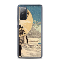 'Timberyard At Fukagawa' by Kobayashi Kiyochika, 1884 Samsung Phone Case