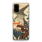 'Hawk And Nestlings In A Pine Tree' (Combined Diptych) by Kuniyoshi, ca. 1840s - Samsung Phone Case