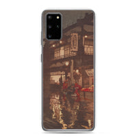 'Kagurazaka Street After A Night Rain' by Yoshida Hiroshi, 1929 - Samsung Phone Case