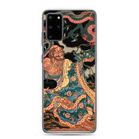 'The Sage Nagasaina Sonja Summoning A Dragon From A Bowl' by Kuniyoshi, 1836 - Samsung Phone Case