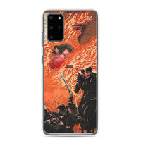 'Kamitsukeno Yatsunada Attacking Saohime's Castle' by Yoshitoshi, 1880 - Samsung Phone Case