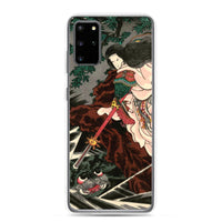 'Princess Kamigashi Attacking An Earth Spider' by Kuniyoshi, 1855 - Samsung Phone Case