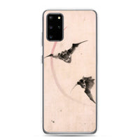 'Bats Against A Crescent Moon' by Hokusai, ca. 1830s - Samsung Phone Case