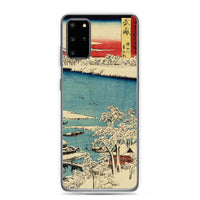 'Musashi: The Sumida River, Morning After Snow' by Hiroshige, 1853 - Samsung Phone Case