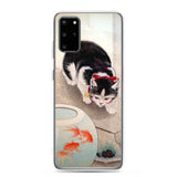 'Cat And Goldfish' by Ohara Koson, 1931 Samsung Phone Case