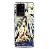 'Hatsuhana Meditating Under The Waterfall', by Kuniyoshi ca. 1842 - Samsung Phone Case