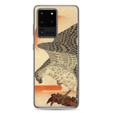 'Hawk And Nestlings In A Pine Tree' (Top Half) by Kuniyoshi, ca. 1840s - Samsung Phone Case