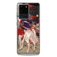 'Sakanoue Tamuramaro in a Rain of Arrows' by Yoshitoshi, 1876 - Samsung Phone Case