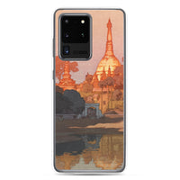 'The Golden Pagoda in Rangoon' by Yoshida Hiroshi, 1931 - Samsung Phone Case