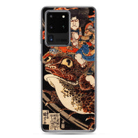 'Tenjiku Tokubei Riding His Fire Toad' by Kuniyoshi, ca. 1828 - Samsung Phone Case