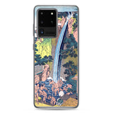 'Roben Waterfall at Mount Oyama in Sagami Province' by Hokusai, ca. 1832 - Samsung Phone Case