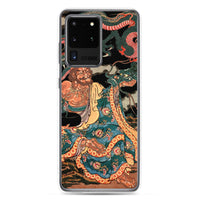 'The Sage Nagasaina Sonja Summoning A Dragon From A Bowl' by Kuniyoshi, 1836 - Samsung Phone Case