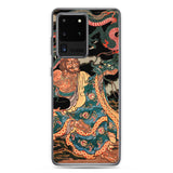 'The Sage Nagasaina Sonja Summoning A Dragon From A Bowl' by Kuniyoshi, 1836 - Samsung Phone Case