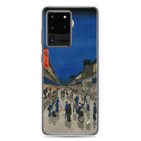 'Night View of Saruwaka Town' by Hiroshige, 1856 - Samsung Phone Case