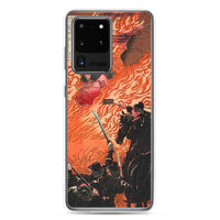 'Kamitsukeno Yatsunada Attacking Saohime's Castle' by Yoshitoshi, 1880 - Samsung Phone Case