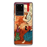 'Oda Nobunaga in Flames at Honno-ji Temple' by Yoshitoshi, 1876 - Samsung Phone Case