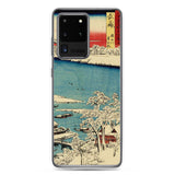 'Musashi: The Sumida River, Morning After Snow' by Hiroshige, 1853 - Samsung Phone Case