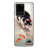 'Cat And Goldfish' by Ohara Koson, 1931 Samsung Phone Case