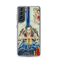 'Mongaku Shonin Under The Nachi Waterfall' by Kuniyoshi, 1860 - Samsung Phone Case