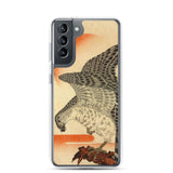 'Hawk And Nestlings In A Pine Tree' (Top Half) by Kuniyoshi, ca. 1840s - Samsung Phone Case