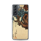 'Hawk And Nestlings In A Pine Tree' (Bottom Half) by Kuniyoshi, ca. 1840s - Samsung Phone Case