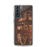 'Kagurazaka Street After A Night Rain' by Yoshida Hiroshi, 1929 - Samsung Phone Case