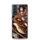 'Tenjiku Tokubei Riding His Fire Toad' by Kuniyoshi, ca. 1828 - Samsung Phone Case