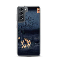 'Foxfires On New Year's Eve At The Enoki Tree' by Hiroshige, 1857 - Samsung Phone Case