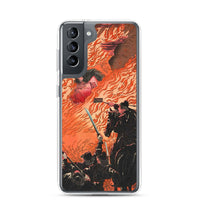 'Kamitsukeno Yatsunada Attacking Saohime's Castle' by Yoshitoshi, 1880 - Samsung Phone Case